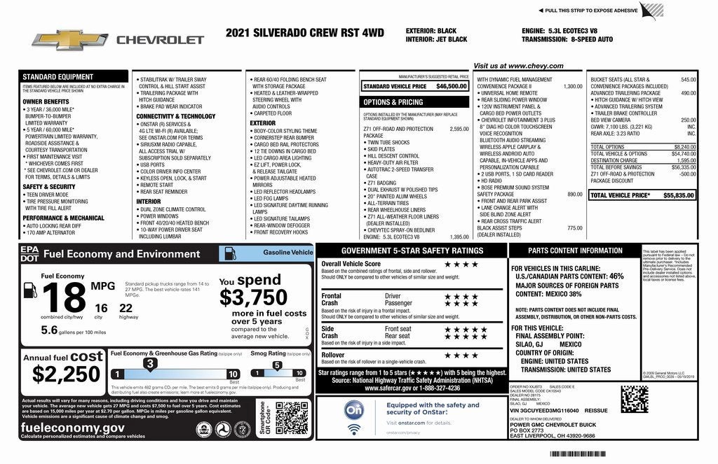 2021 Chevrolet Silverado 1500 RST