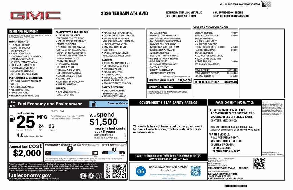 2026 GMC Terrain AT4