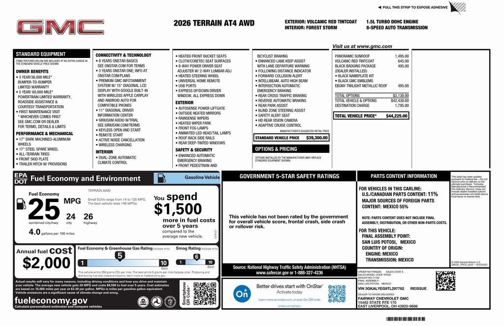 2026 GMC Terrain AT4