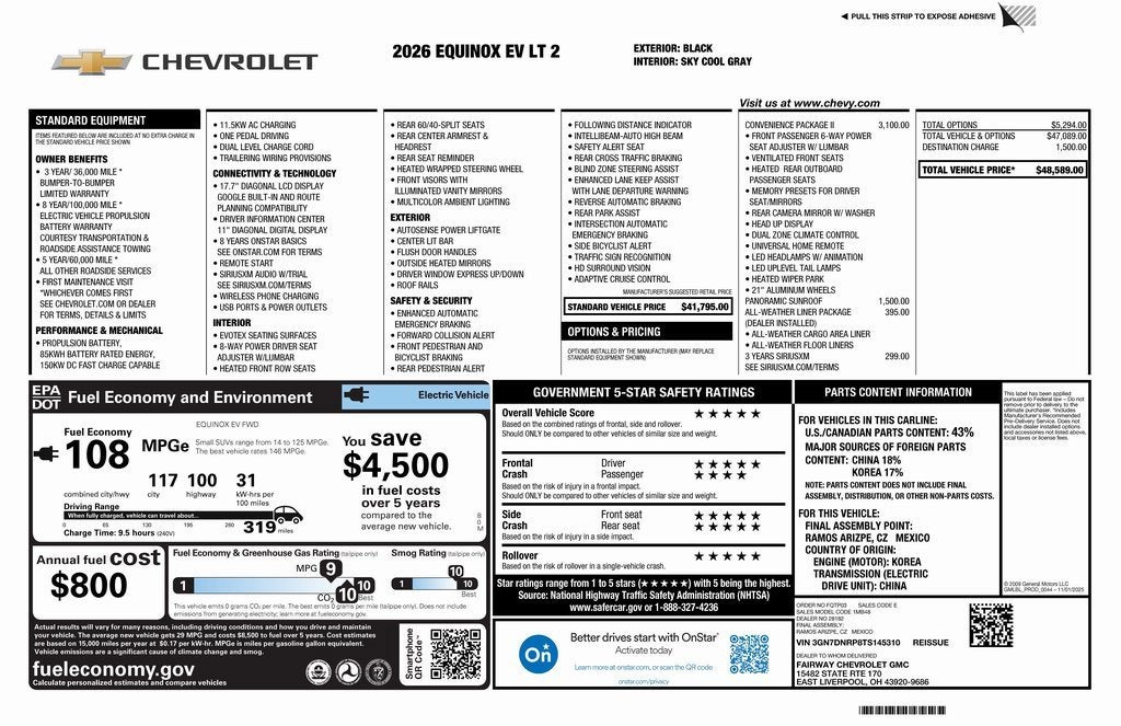 2026 Chevrolet Equinox EV LT