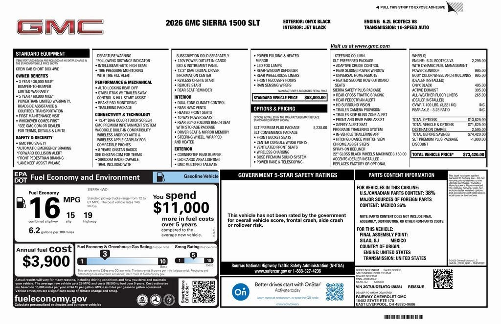 2026 GMC Sierra 1500 SLT