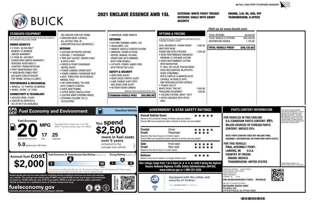 2021 Buick Enclave Essence
