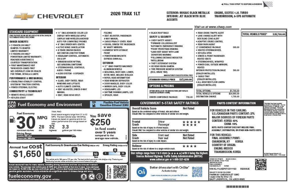 2026 Chevrolet Trax LT