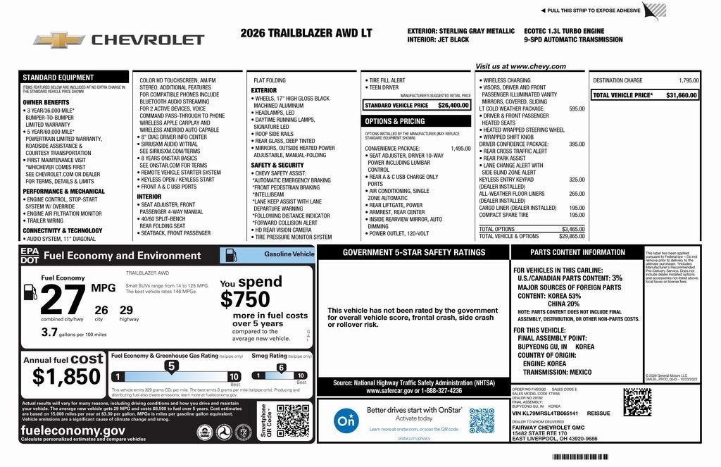 2026 Chevrolet Trailblazer LT