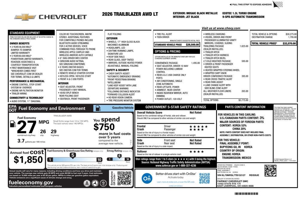 2026 Chevrolet Trailblazer LT