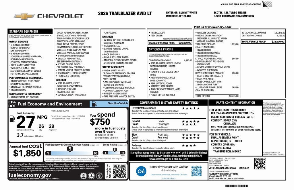 2026 Chevrolet Trailblazer LT