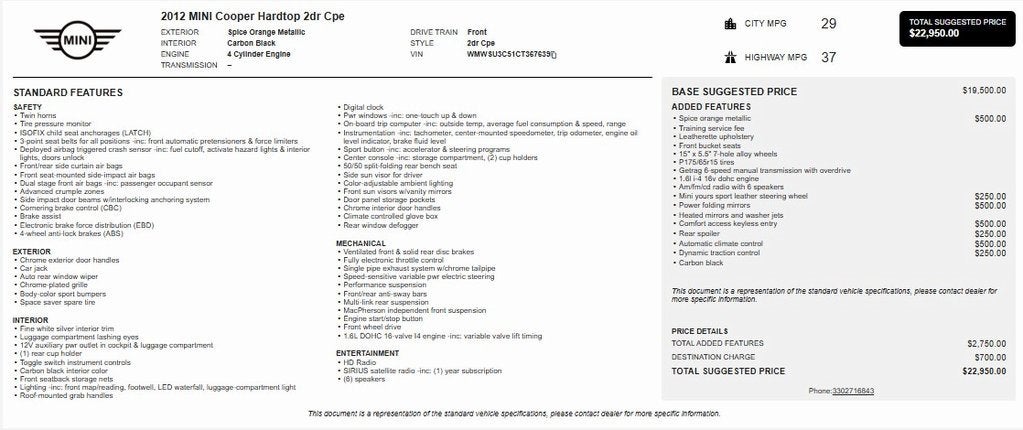 2012 MINI Hardtop 2 Door Cooper