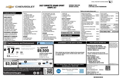 2027 Chevrolet Corvette Grand Sport 3LT