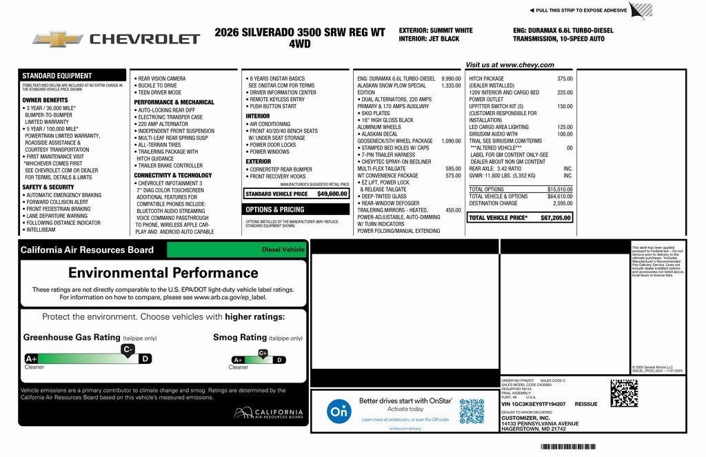 2026 Chevrolet Silverado 3500 HD WT