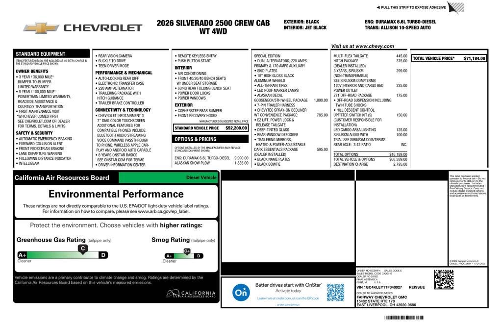 2026 Chevrolet Silverado 2500 HD WT