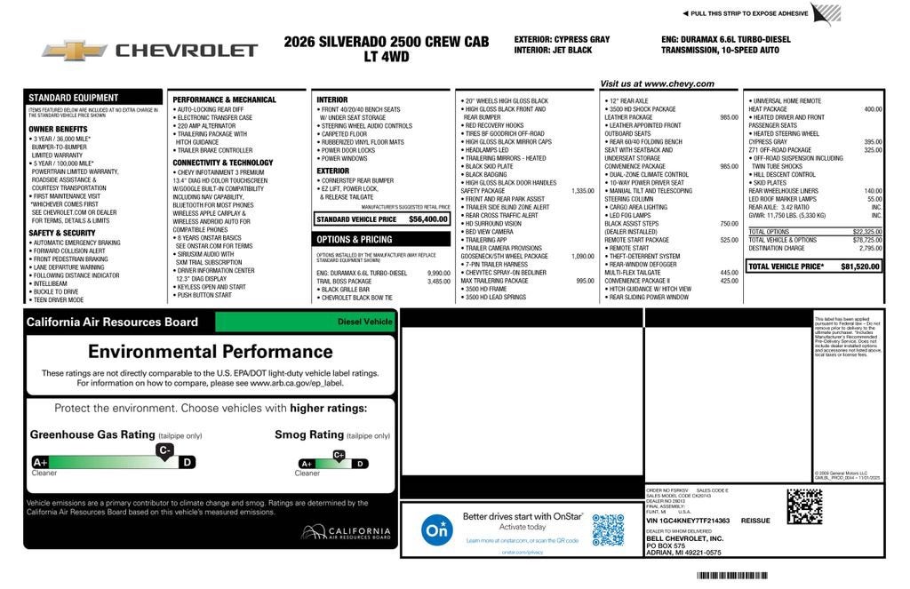 2026 Chevrolet Silverado 2500 HD LT