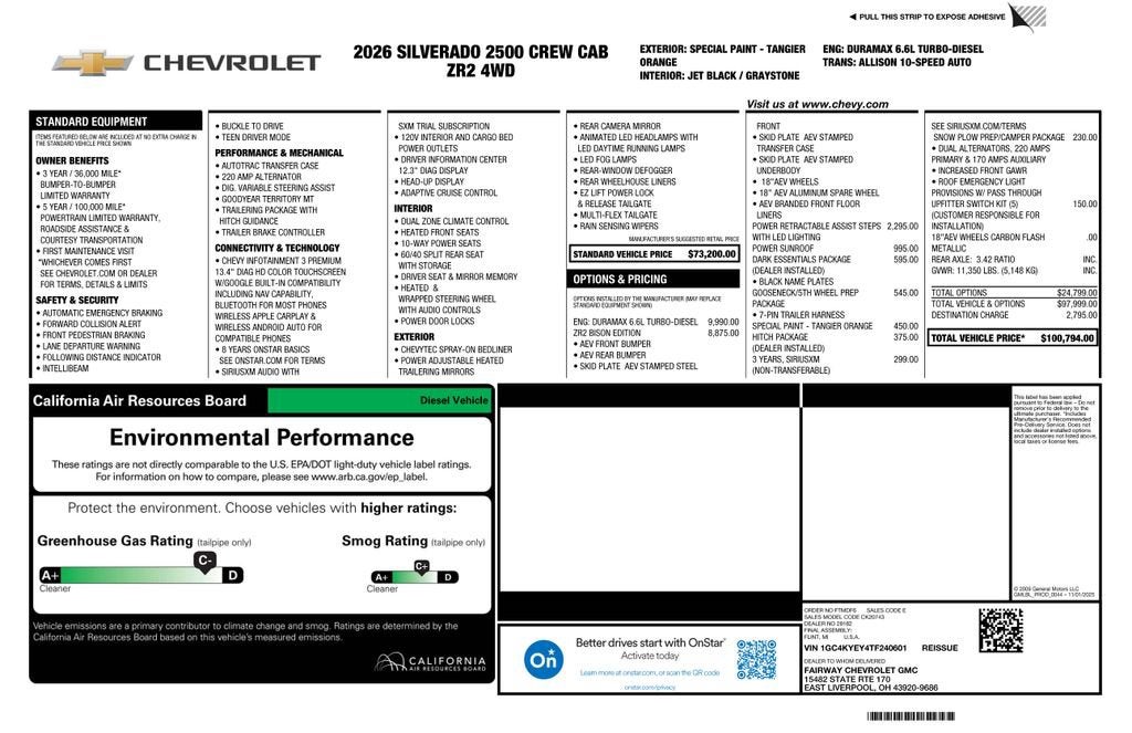 2026 Chevrolet Silverado 2500 HD ZR2
