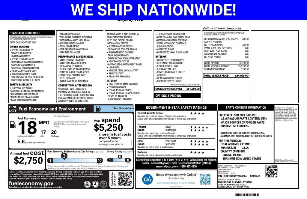 2026 Chevrolet Silverado 1500 LT 2FL 4X4 Crew Cab Short Box's photo