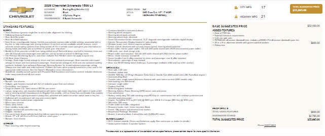 2026 Chevrolet Silverado 1500 LT (2FL)