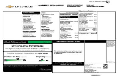 2026 Chevrolet Express Cargo WT