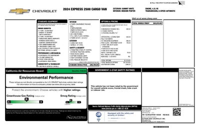 2024 Chevrolet Express Cargo 2500 WT