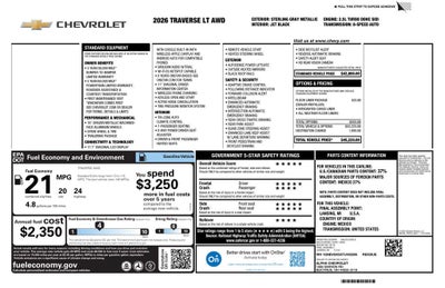2026 Chevrolet Traverse LT