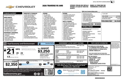 2026 Chevrolet Traverse RS