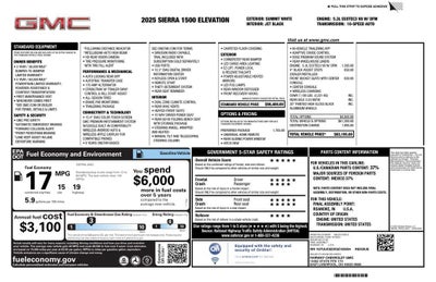 2025 GMC Sierra 1500 Elevation