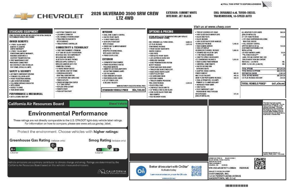 2026 Chevrolet Silverado 3500 HD LTZ