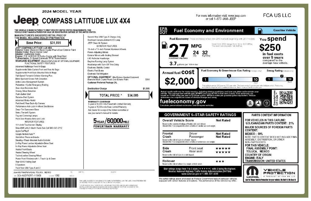 2024 Jeep Compass Latitude Lux