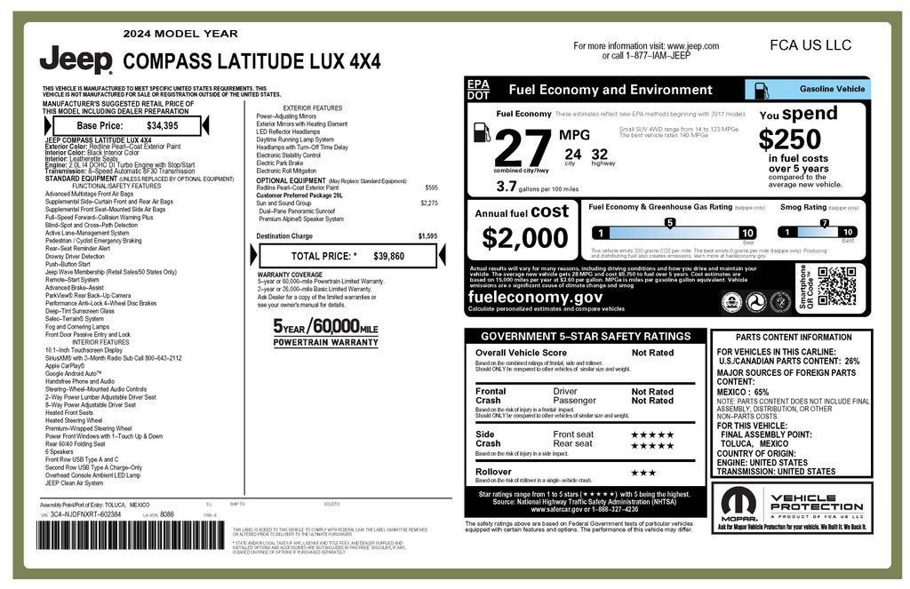 2024 Jeep Compass Latitude Lux FWD