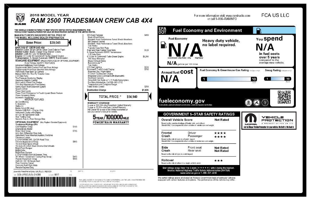 2018 RAM Ram 2500 Pickup Tradesman - Photo 4