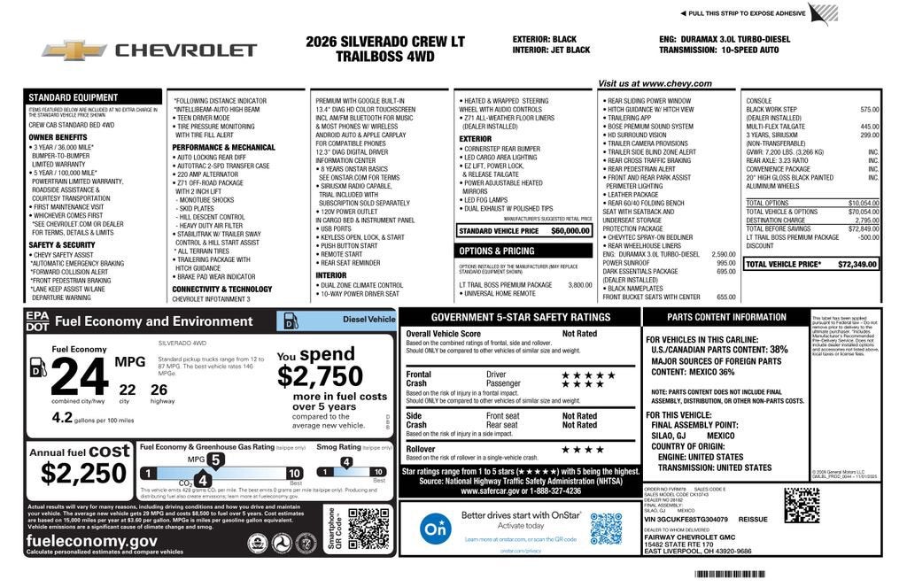 2026 Chevrolet Silverado 1500 LT Trail Boss