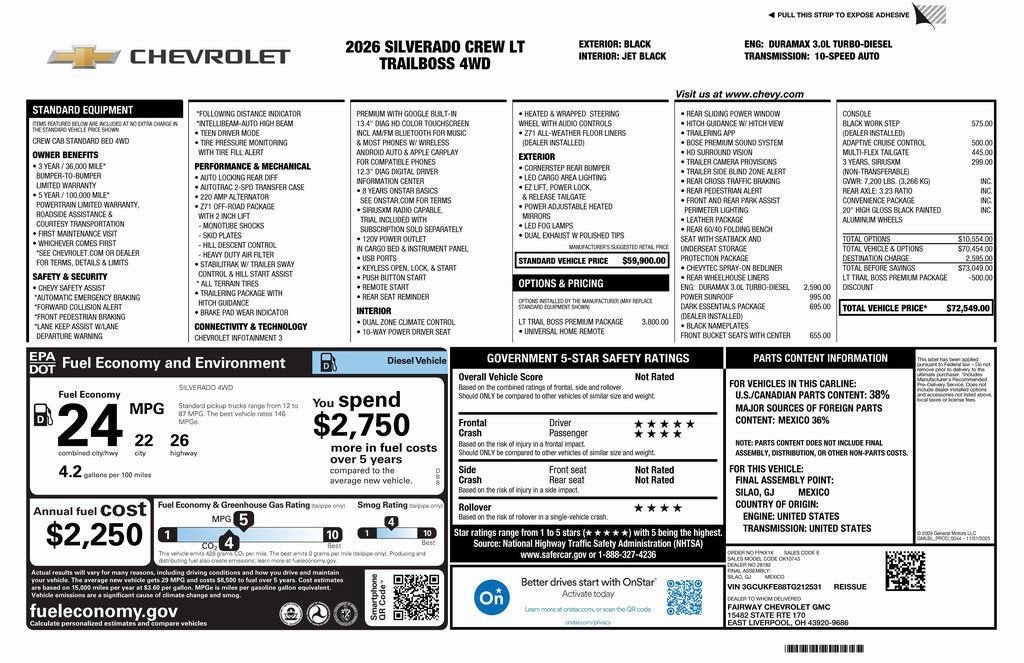 2026 Chevrolet Silverado 1500 LT Trail Boss