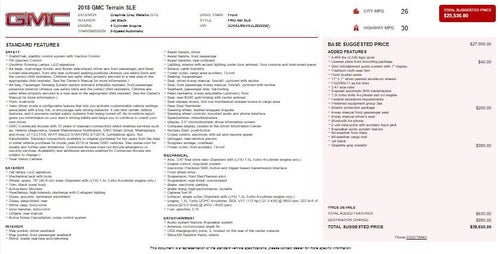 2018 GMC Terrain SLE