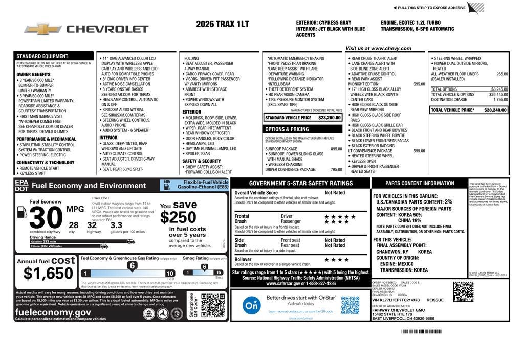 2026 Chevrolet Trax LT