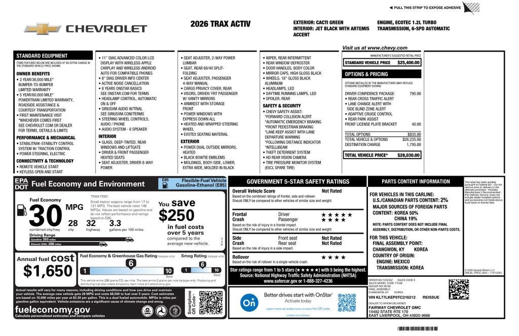 2026 Chevrolet Trax ACTIV