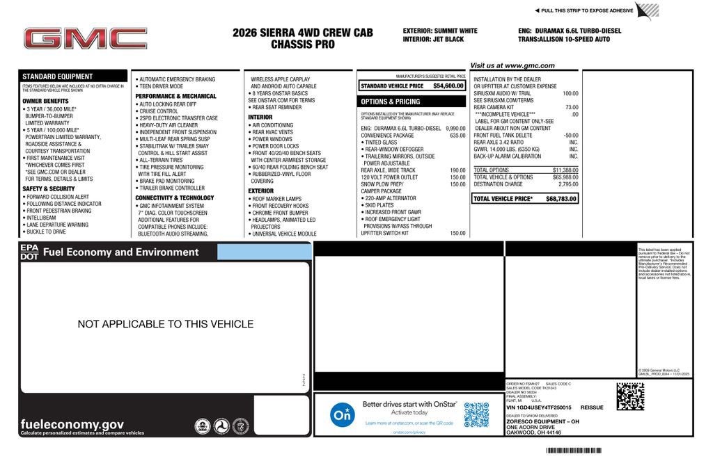 2026 GMC Sierra 3500 HD Chassis Cab Pro