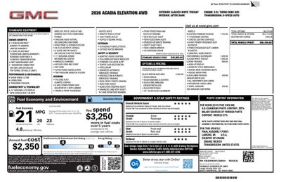 2026 GMC Acadia Elevation