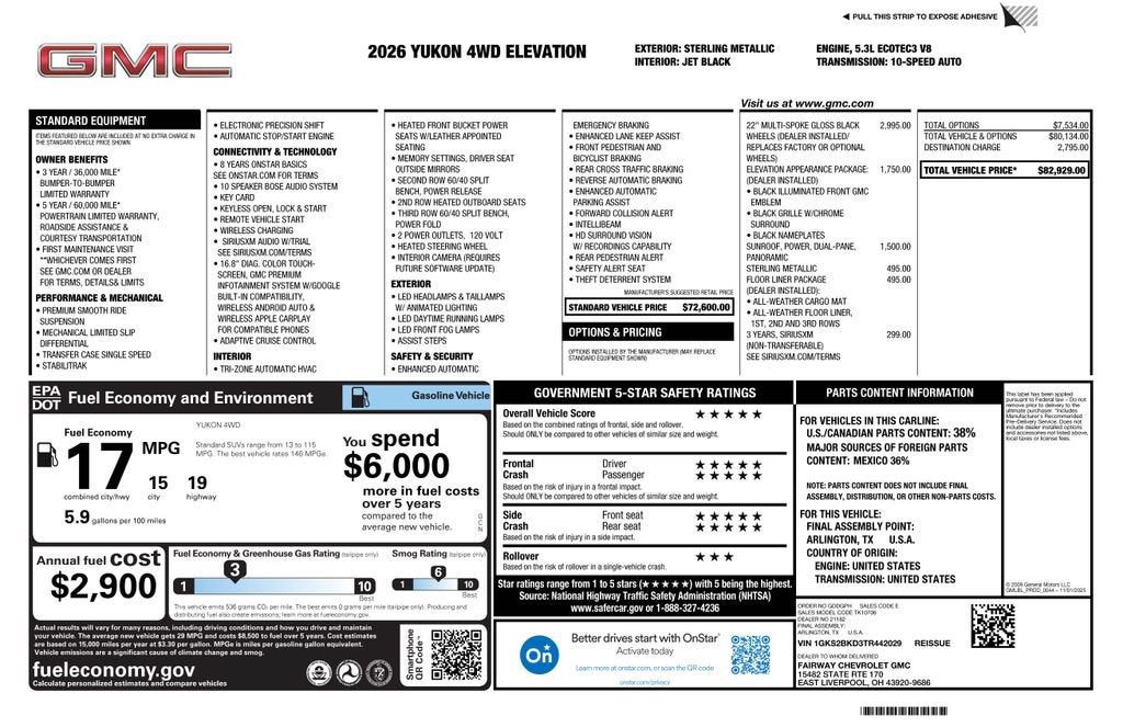 2026 GMC Yukon Elevation