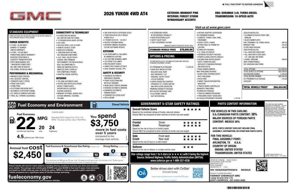 2026 GMC Yukon AT4