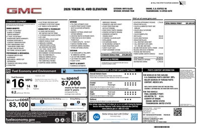 2026 GMC Yukon XL Elevation