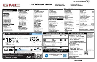 2026 GMC Yukon XL Elevation