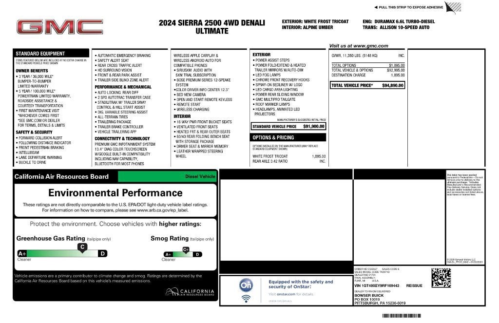 2024 GMC Sierra 2500 HD Denali Ultimate