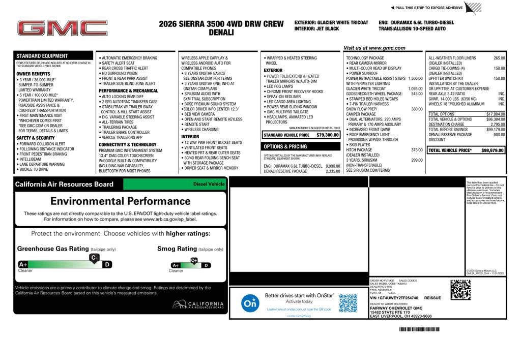2026 GMC Sierra 3500 HD Denali DRW