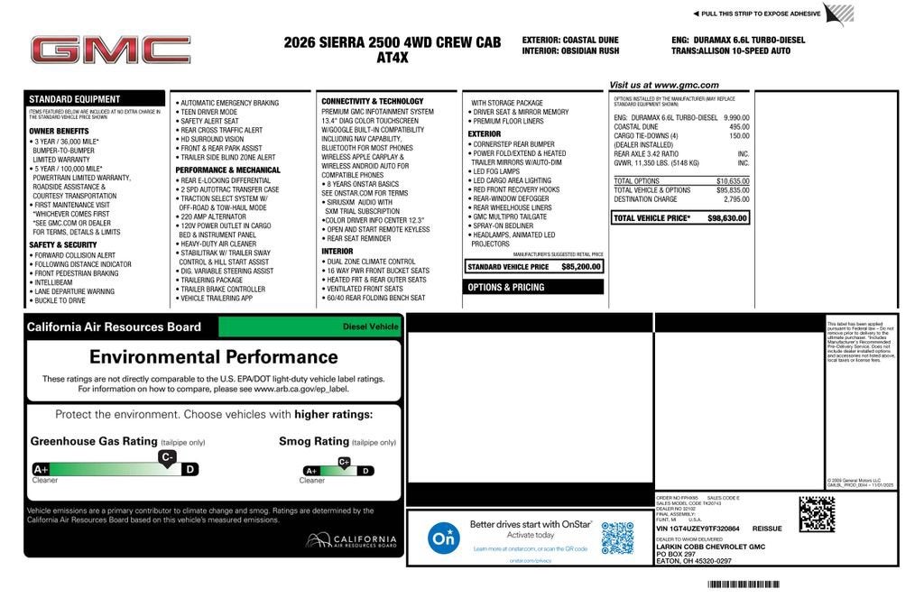2026 GMC Sierra 2500 HD AT4X