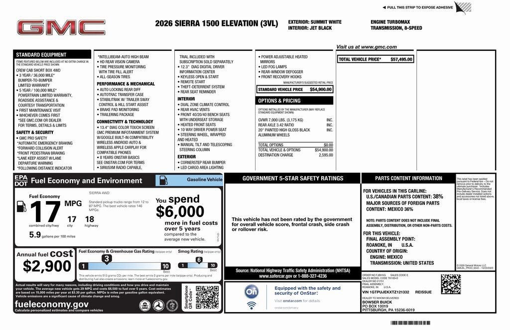 2026 GMC Sierra 1500 Elevation