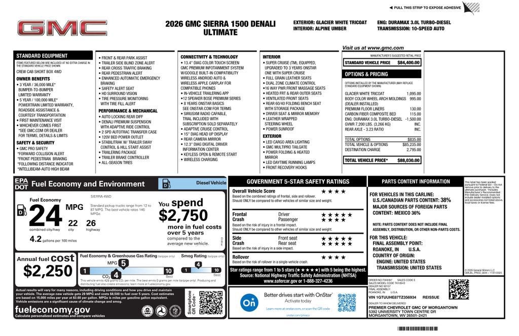 2026 GMC Sierra 1500 Denali Ultimate