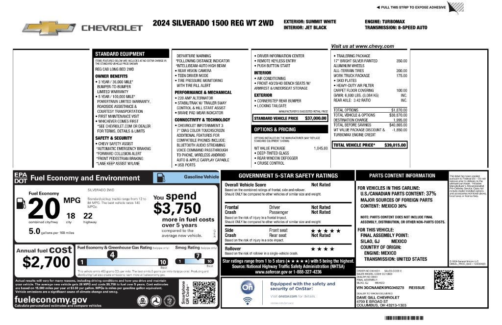 2024 Chevrolet Silverado 1500 WT