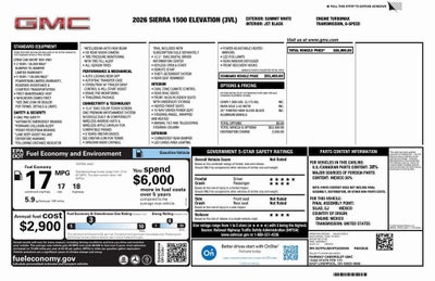 2026 GMC Sierra 1500 Elevation