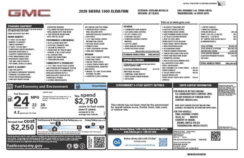 2026 GMC Sierra 1500 Elevation