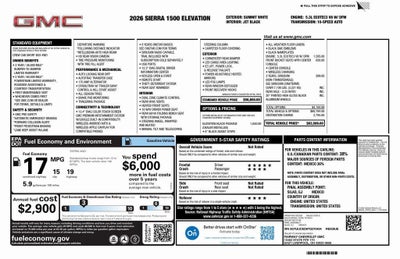 2026 GMC Sierra 1500 Elevation