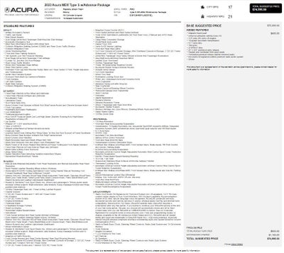 2023 Acura MDX Type S w/Advance Package