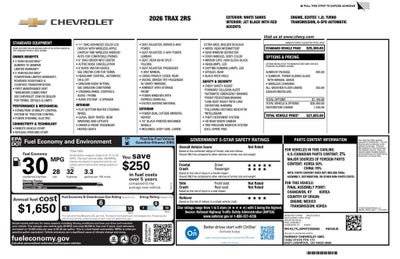 2026 Chevrolet Trax 2RS