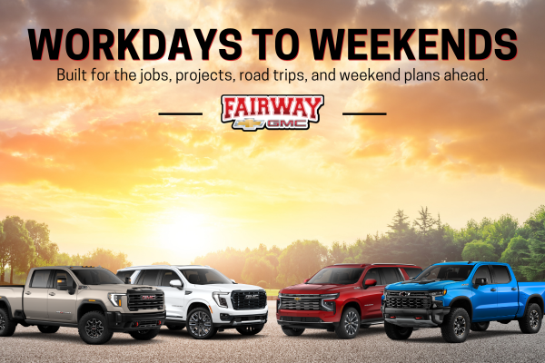 Fairway Chevrolet GMC website banner featuring Chevrolet and
